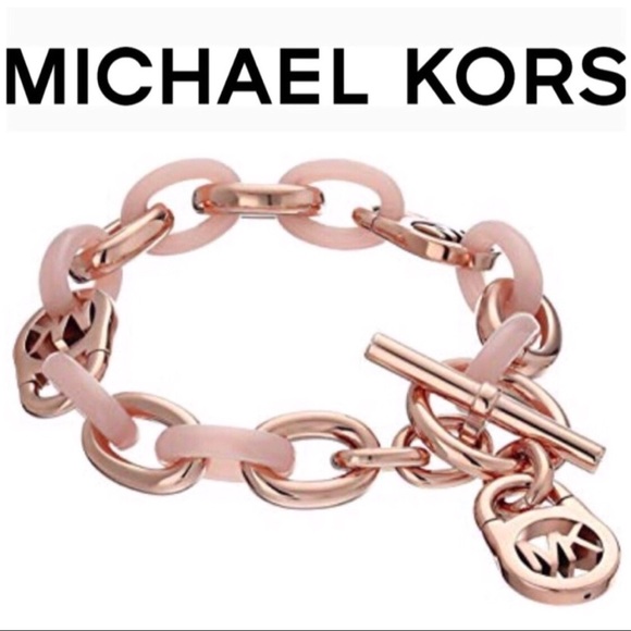Michael Kors Jewelry - Michael Kors Rose Gold and Blush Bracelet